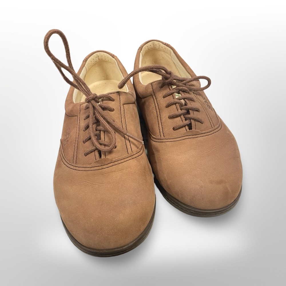 SAS Brown Leather Lace Up Comfort Walking Shoes Women's Size 4M‎